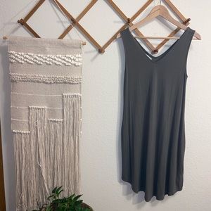 Olive green sleeveless dress